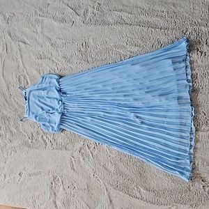Sam Edelman Light Blue Pleated Chiffon Midi Dress - NWOT